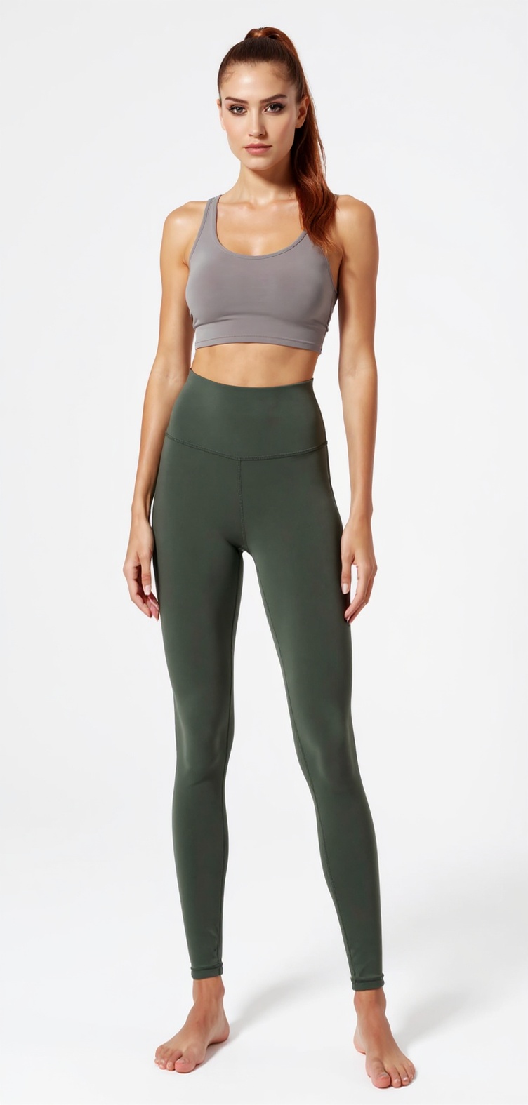 High-Waist Leggings in Olive Gray — The Holiday Easy Edit style look